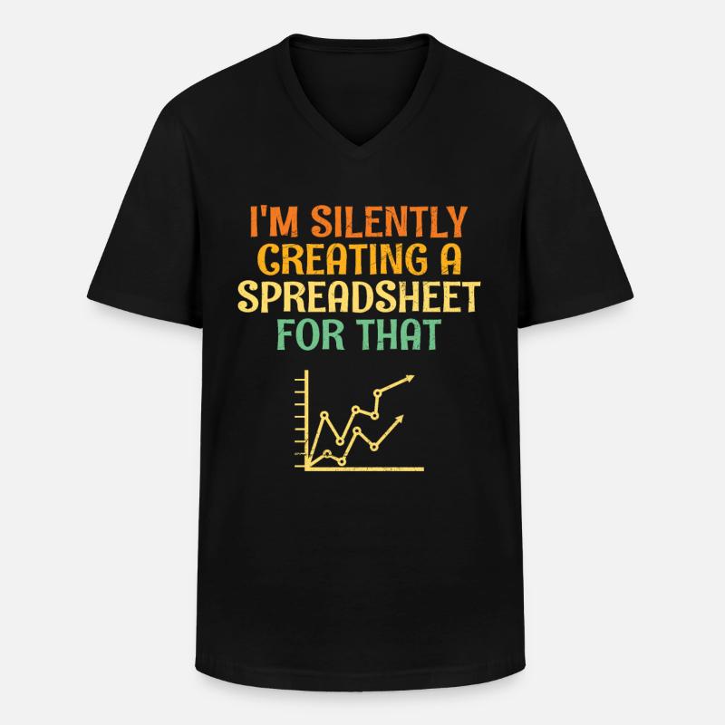 Ich Erstelle Stillschweigend Einen - Männer-T-Shirt mit V-Ausschnitt - Schwarz