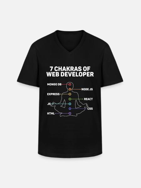 Web developer website development - Men's V-Neck T-Shirt - black