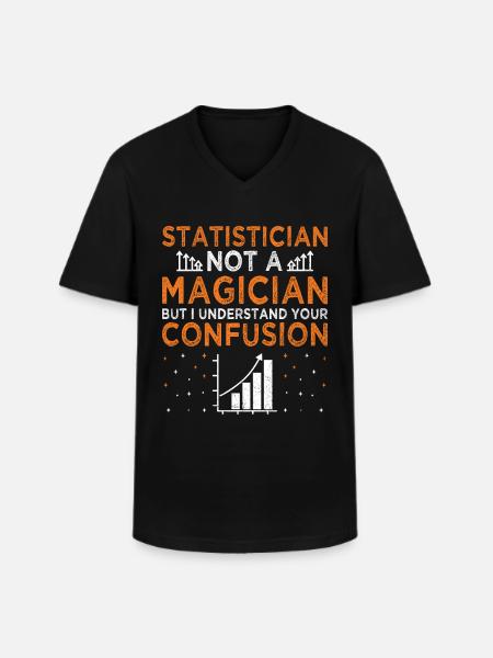 Statistik Datenanalyse Beruf Statistiker - Männer-T-Shirt mit V-Ausschnitt - Schwarz