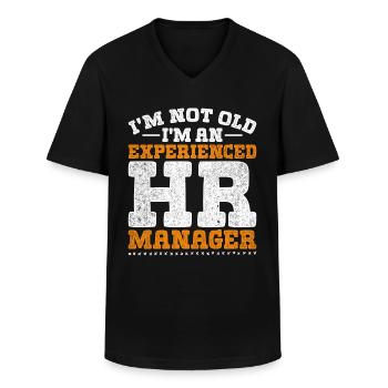 I'm Not Old I'm An Experienced HR Manager - Männer-T-Shirt mit V-Ausschnitt - Schwarz - Vorne - AI Model Male 178 dark (178cm)