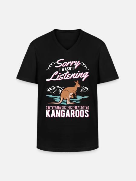 Australian Kangaroo Australia Kangaroo - Men's V-Neck T-Shirt - black
