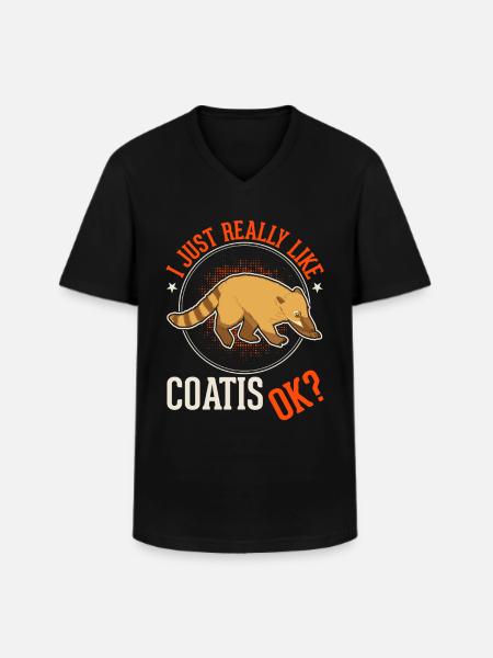 J’aime juste les coatis - T-shirt col V Homme - noir