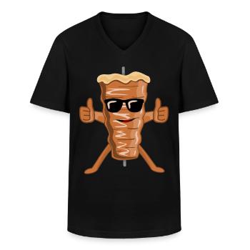 Lunettes de soleil Döner kebab kebab - T-shirt col V Homme - noir - Devant - AI Model Male 178 dark (178cm)