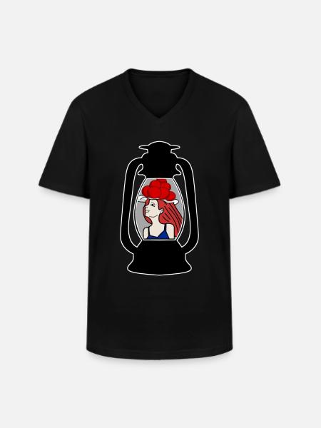 Black Forest Bollenhut Black Forest Girl - Men's V-Neck T-Shirt - black