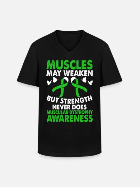 Muscular Dystrophy Awareness Month - Men's V-Neck T-Shirt - black
