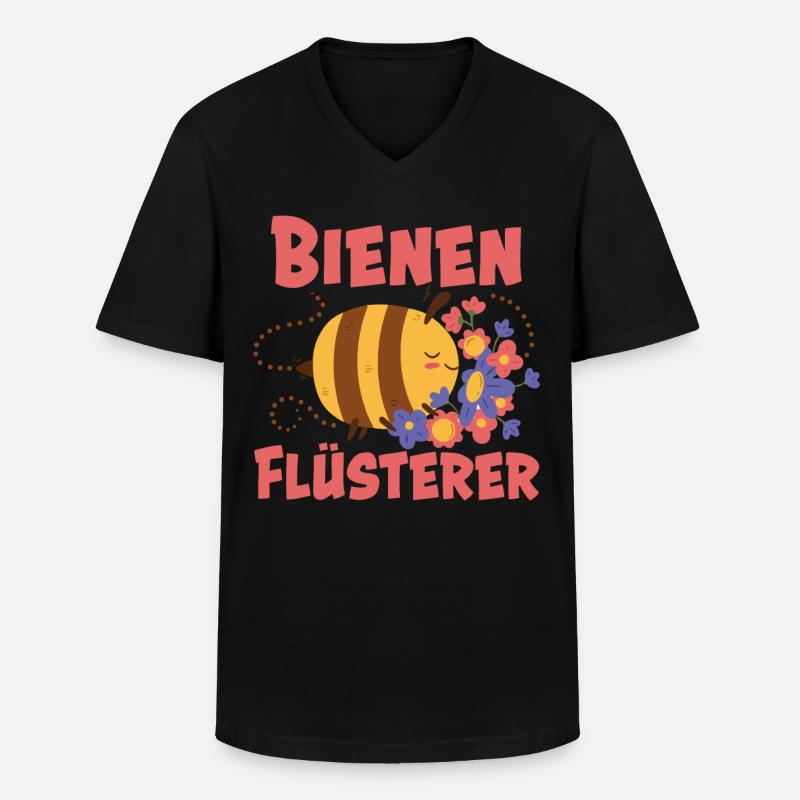 Bienen Flüsterer - Männer-T-Shirt mit V-Ausschnitt - Schwarz