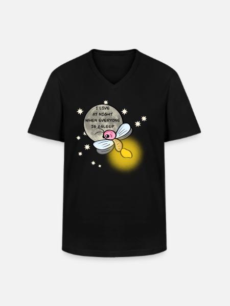 Little firefly - Men's V-Neck T-Shirt - black