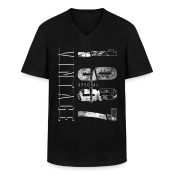 Vintage 1987 Special Edition Year of birth 1987 - Men's V-Neck T-Shirt - black - Front - AI Model Male 178 dark (178cm)