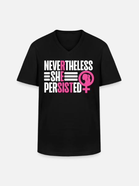 Feminist Nevertheless She - Men's V-Neck T-Shirt - black