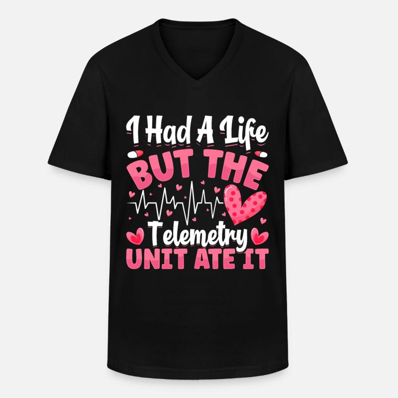 Nursing Assistent Design - Männer-T-Shirt mit V-Ausschnitt - Schwarz