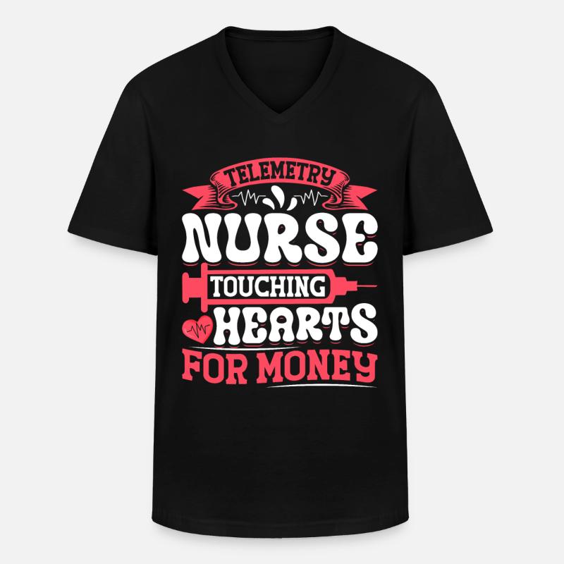Nursing Assistent Design - Männer-T-Shirt mit V-Ausschnitt - Schwarz