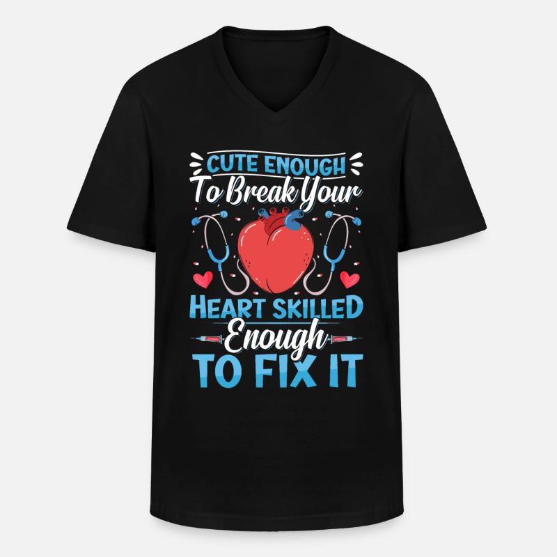 Nursing Assistent Design - Männer-T-Shirt mit V-Ausschnitt - Schwarz