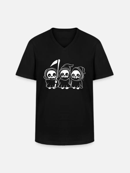 Sensenmann Crew - Männer-T-Shirt mit V-Ausschnitt - Schwarz