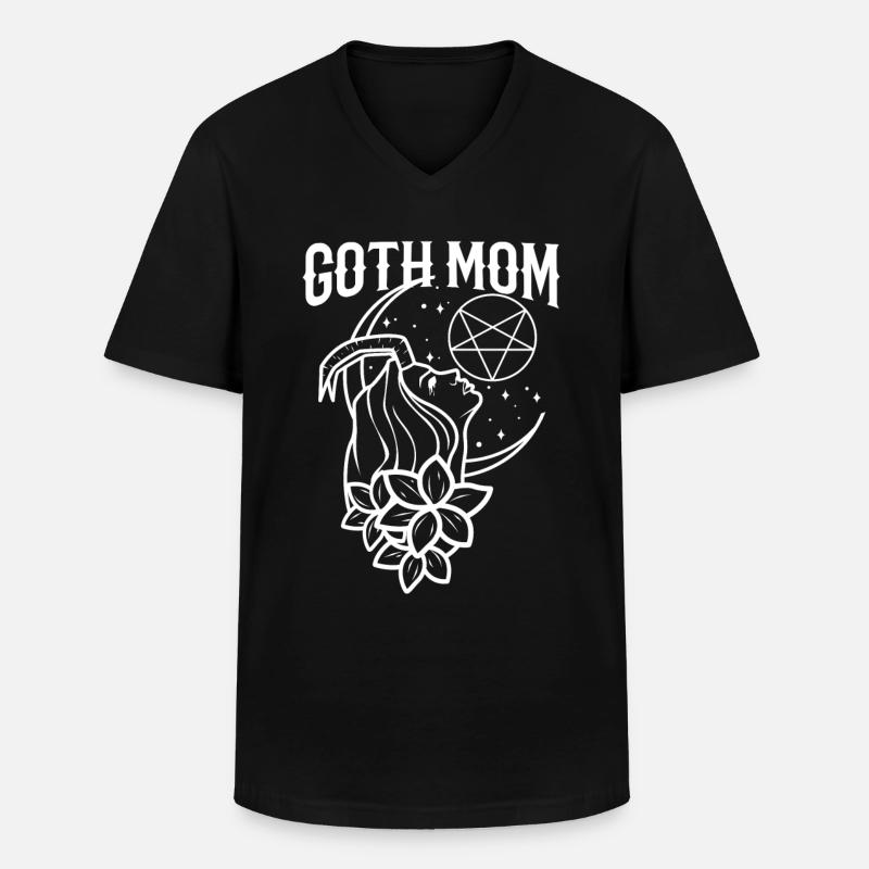 Goth Mom - Männer-T-Shirt mit V-Ausschnitt - Schwarz