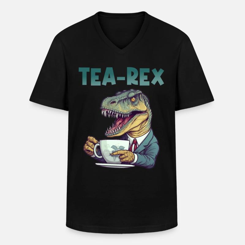 Teeliebhaber Tee Teetrinkerin Teetrinker - Männer-T-Shirt mit V-Ausschnitt - Schwarz