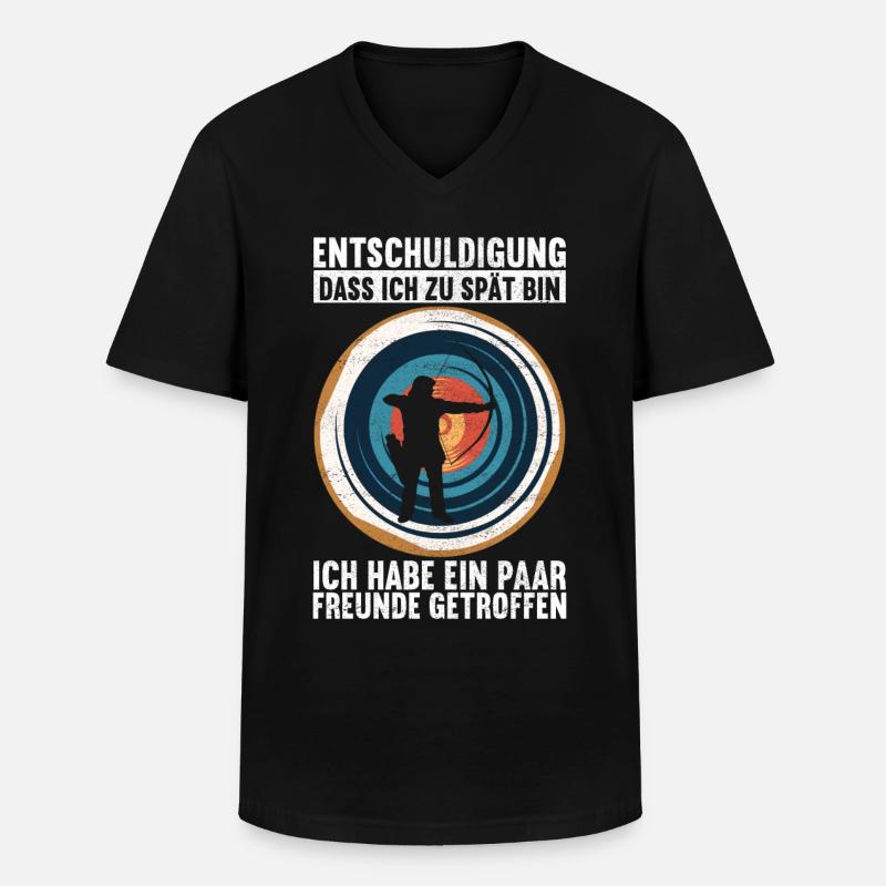 Bogenschießen Bogenschütze - Männer-T-Shirt mit V-Ausschnitt - Schwarz