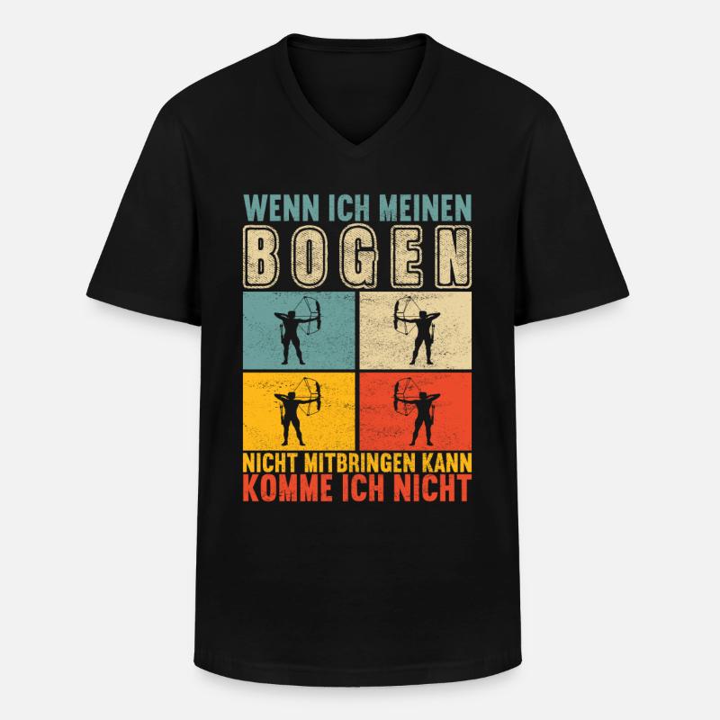 Bogenschießen Bogenschütze - Männer-T-Shirt mit V-Ausschnitt - Schwarz