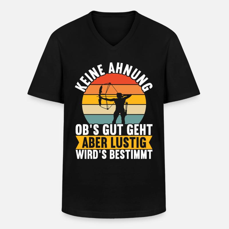 Bogenschießen Bogenschütze - Männer-T-Shirt mit V-Ausschnitt - Schwarz
