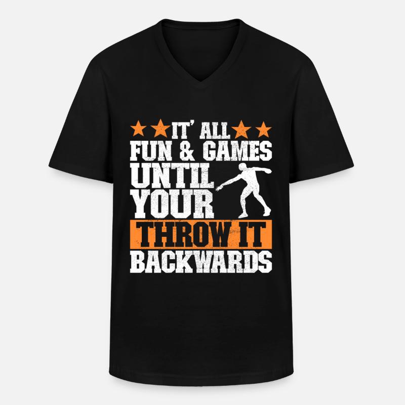 Discus thrower Discus throw - Men's V-Neck T-Shirt - black