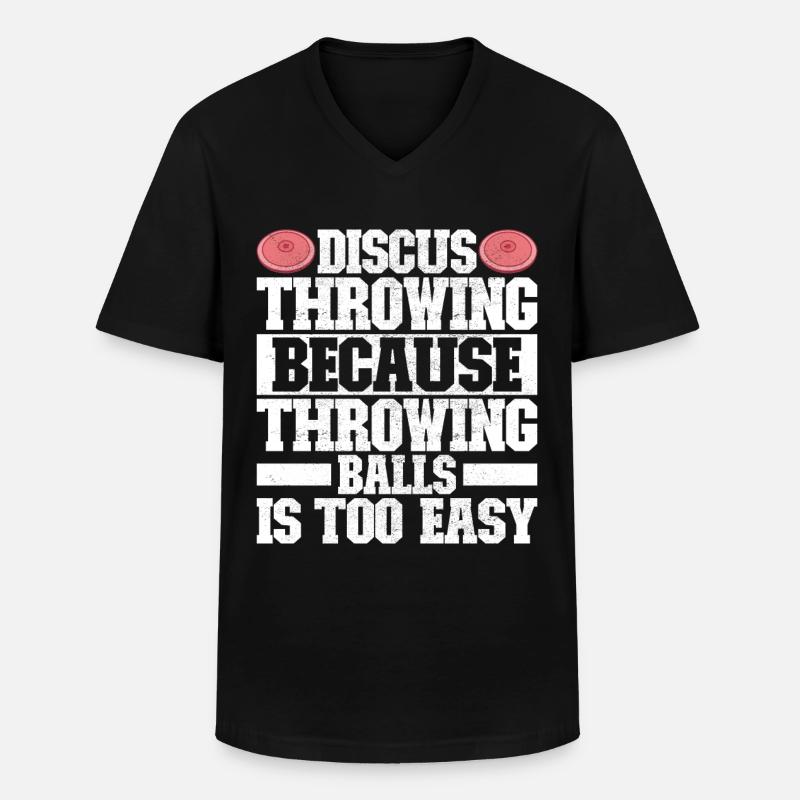 Discus thrower Discus throw - Men's V-Neck T-Shirt - black
