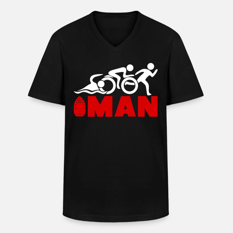 Triathlon Witz Triathleten Triathlet - Männer-T-Shirt mit V-Ausschnitt - Schwarz