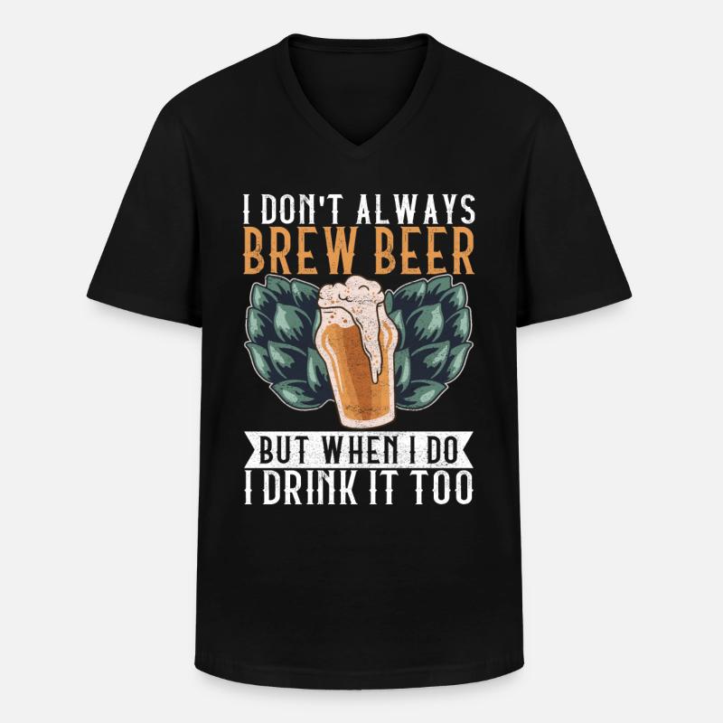 Bierbrauer Bier Brauen - Männer-T-Shirt mit V-Ausschnitt - Schwarz