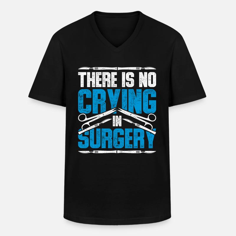 Chirurgischer Assistent - Männer-T-Shirt mit V-Ausschnitt - Schwarz