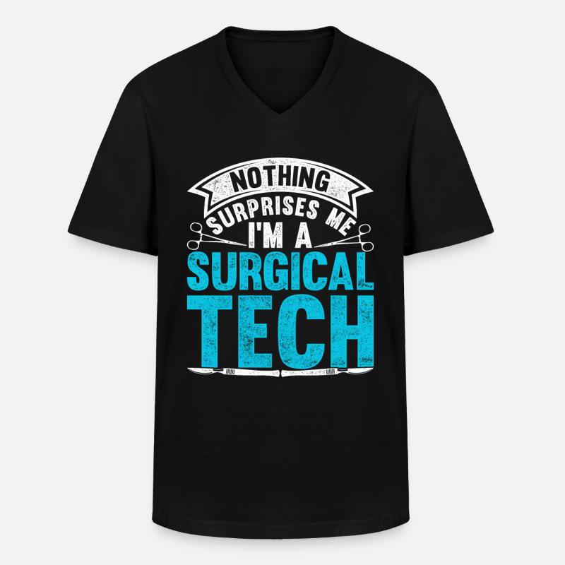 Chirurgischer Assistent - Männer-T-Shirt mit V-Ausschnitt - Schwarz