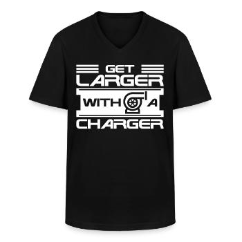 Tuner automatique turbocompresseur werktsatt - T-shirt col V Homme - noir - Devant - AI Model Male 178 dark (178cm)