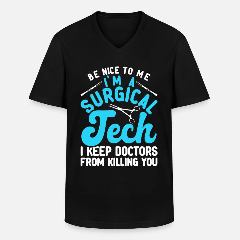 Chirurgisch Technischer Assistent - Männer-T-Shirt mit V-Ausschnitt - Schwarz