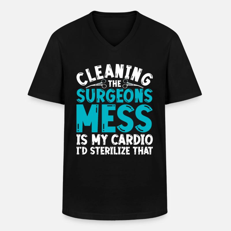 Chirurgischer Assistent - Männer-T-Shirt mit V-Ausschnitt - Schwarz