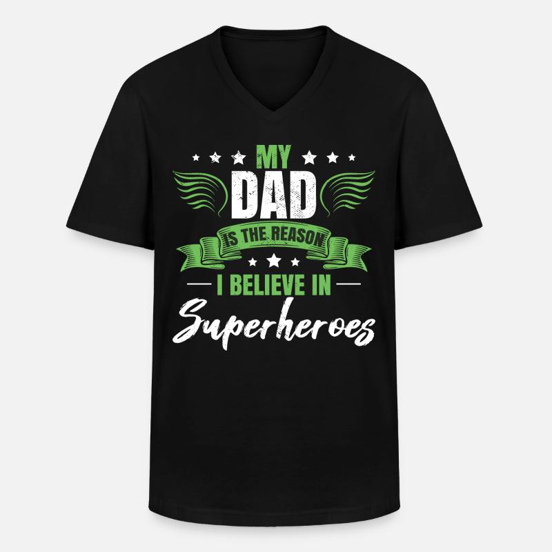 Sohn Papa Geschenk - Männer-T-Shirt mit V-Ausschnitt - Schwarz