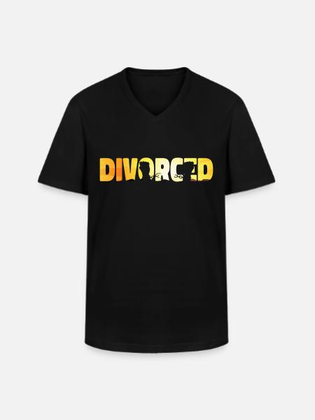 Happy Divorce Party Sunset - Men's V-Neck T-Shirt - black