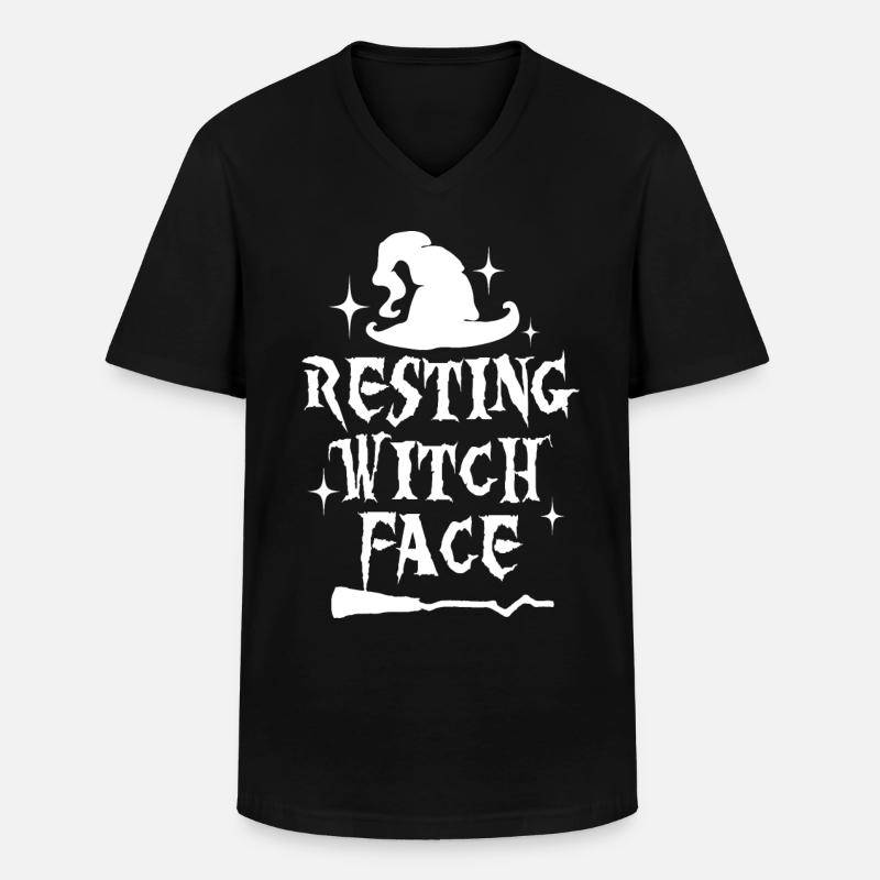 Resting Witch Face - Männer-T-Shirt mit V-Ausschnitt - Schwarz