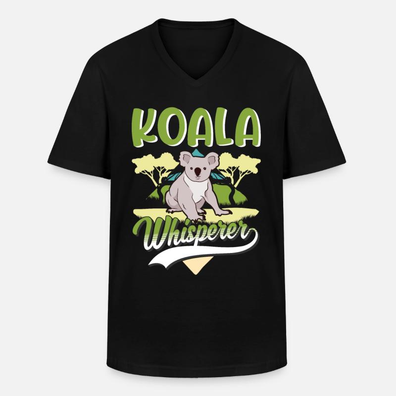 Koala Flüsterer Koalabär - Männer-T-Shirt mit V-Ausschnitt - Schwarz
