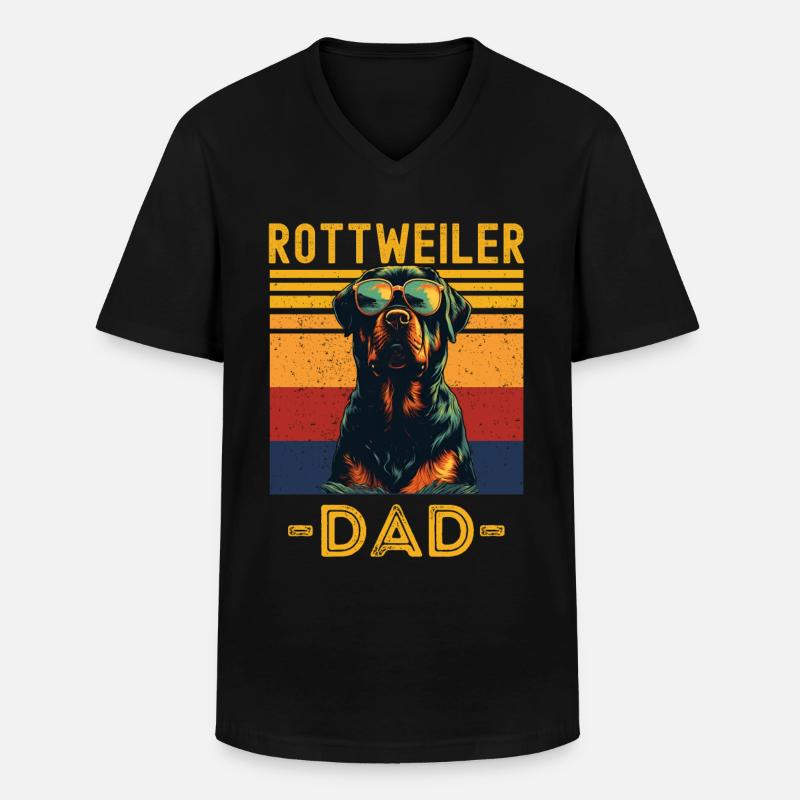 151 - Männer-T-Shirt mit V-Ausschnitt - Schwarz