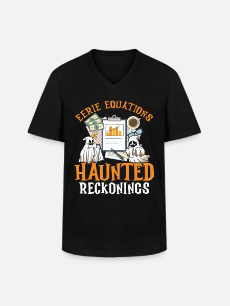 Uncanny equations Spooky bills H - Men's V-Neck T-Shirt - black
