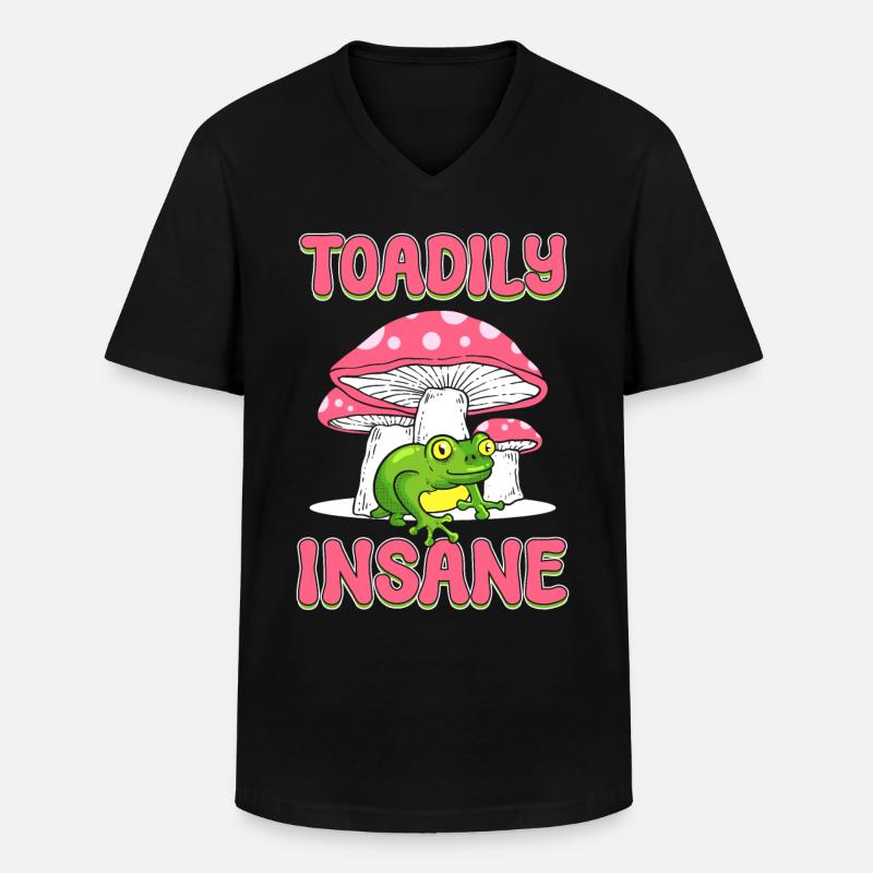 Toadily Insane Frog Lover - Men's V-Neck T-Shirt - black