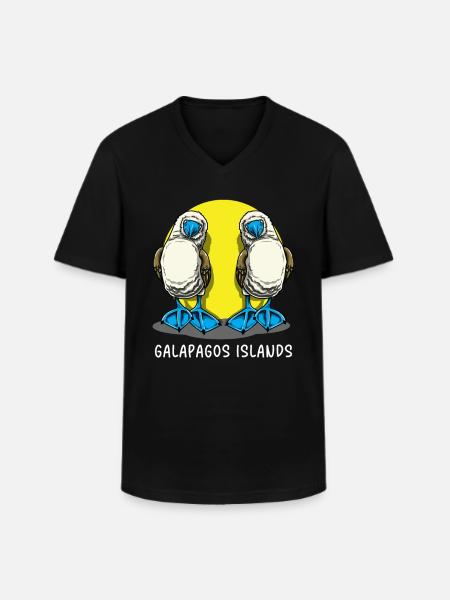 Galapagos Islands - Men's V-Neck T-Shirt - black