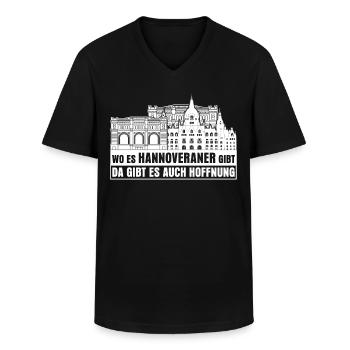 Hannover Stadt - Männer-T-Shirt mit V-Ausschnitt - Schwarz - Vorne - AI Model Male 178 dark (178cm)