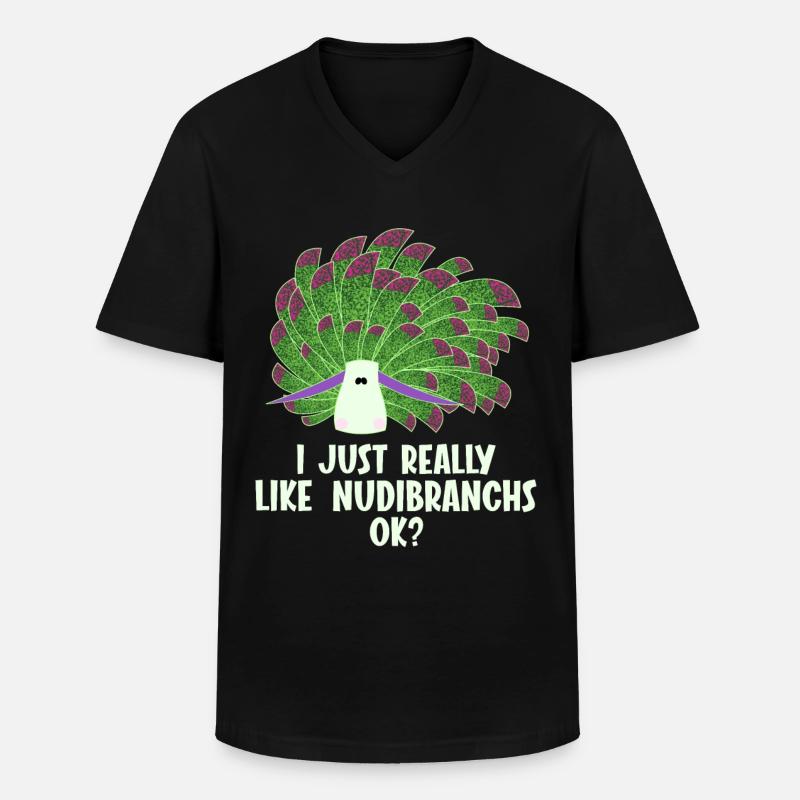 Nudibranches nudibranches - T-shirt col V Homme - noir