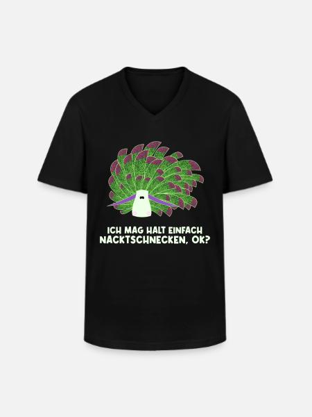 Nudibranch Nacktkiemer Nacktschnecken - Männer-T-Shirt mit V-Ausschnitt - Schwarz