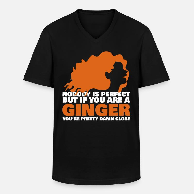 Rothaarig Spruch Rotschopf Rote Haare - Männer-T-Shirt mit V-Ausschnitt - Schwarz
