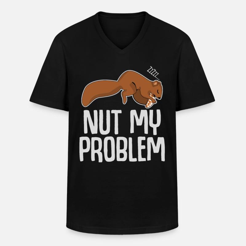 Schlafendes Eichhörnchen schläft - Männer-T-Shirt mit V-Ausschnitt - Schwarz