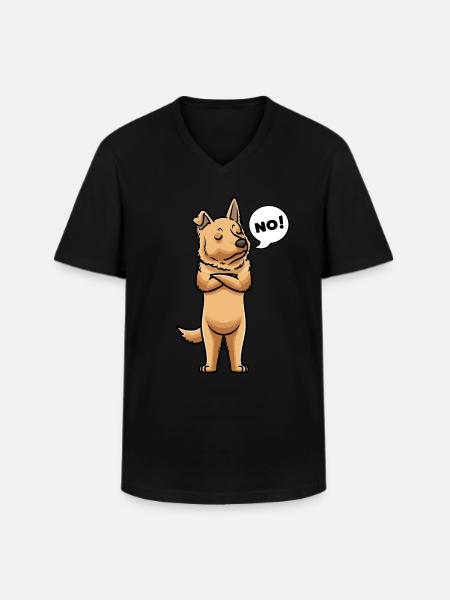 Perro Pastor Vasco Hund Baskisk Hyrdehund - Klassisk herre T-shirt med V-udskæring - sort