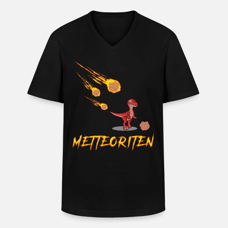 Hackfleisch Mettfleisch Mettbrötchen - Männer-T-Shirt mit V-Ausschnitt - Schwarz