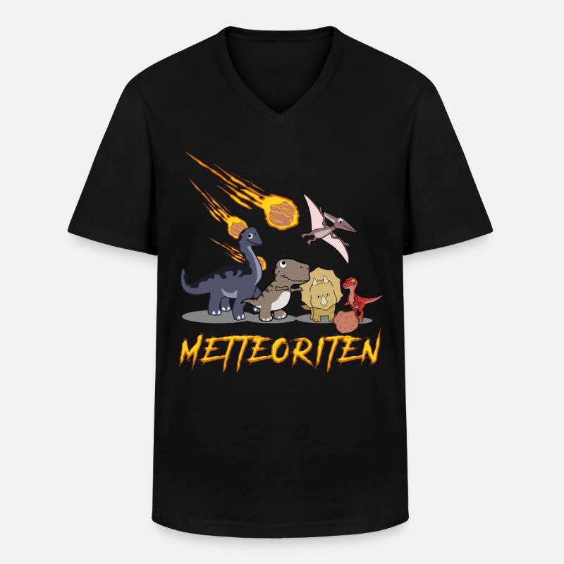 Mettbällchen Hackfleisch Mett Hack - Männer-T-Shirt mit V-Ausschnitt - Schwarz