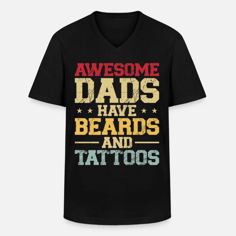 Beard Lover Bearded Man Dad - Männer-T-Shirt mit V-Ausschnitt - Schwarz
