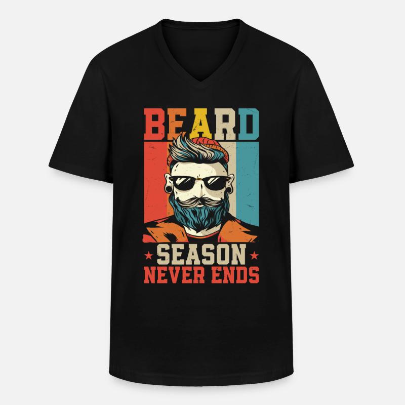 Beard Lover Bearded Man Beard - Männer-T-Shirt mit V-Ausschnitt - Schwarz