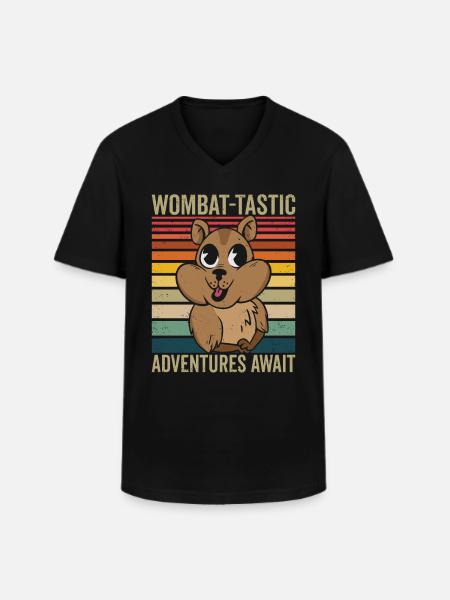 Wombat-tastic Adventures Owner of - Men's V-Neck T-Shirt - black